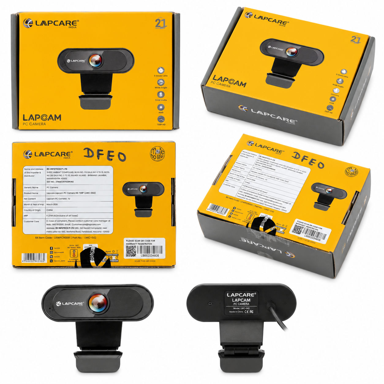 Lapcare Lapcam 720P HD PC Webcam