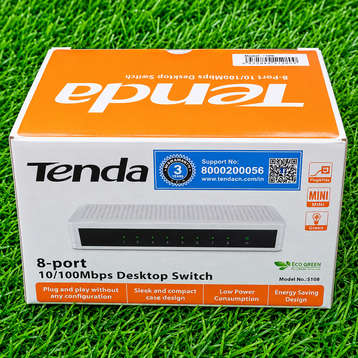 Tenda 8-Port 10/100Mbps Desktop Switch (Model S108)