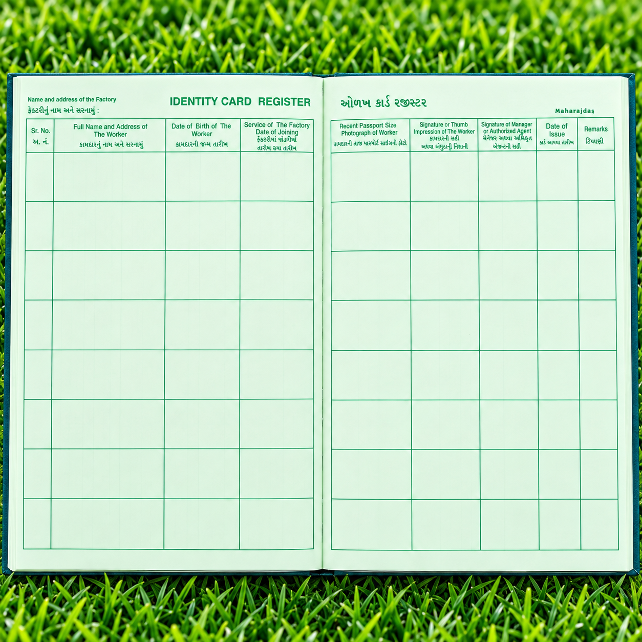 Identification Card Register – Durable Attendance & Employee Record Register