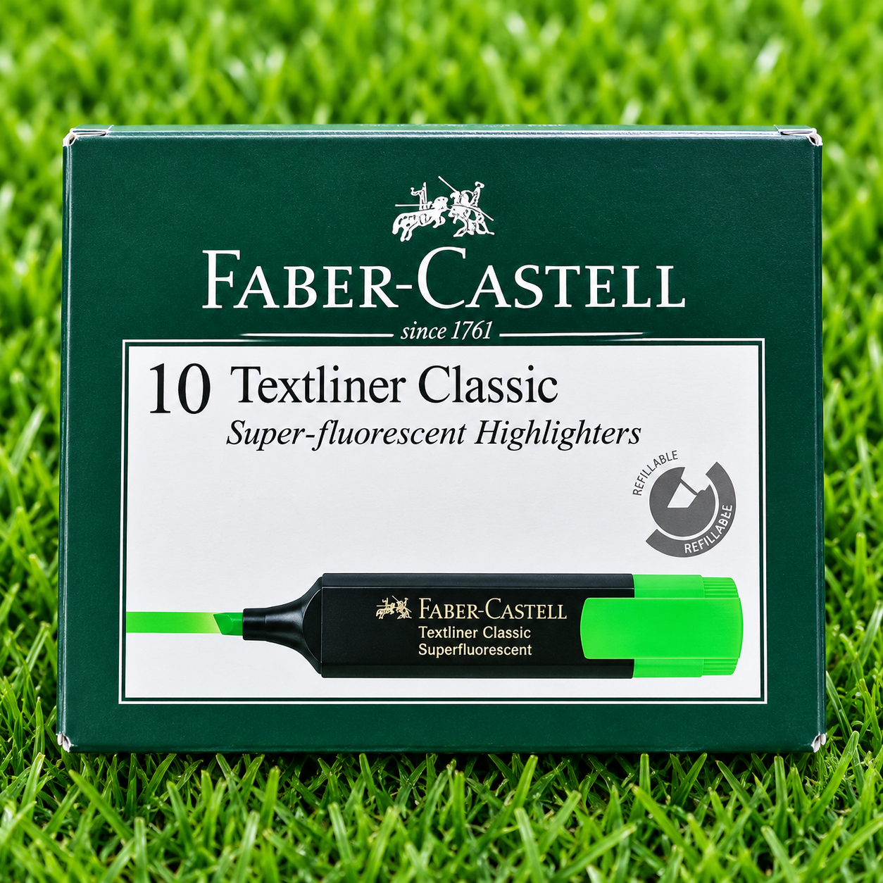 Faber-Castell Textliner Classic Superfluorescent Highlighters – Pack of 10
