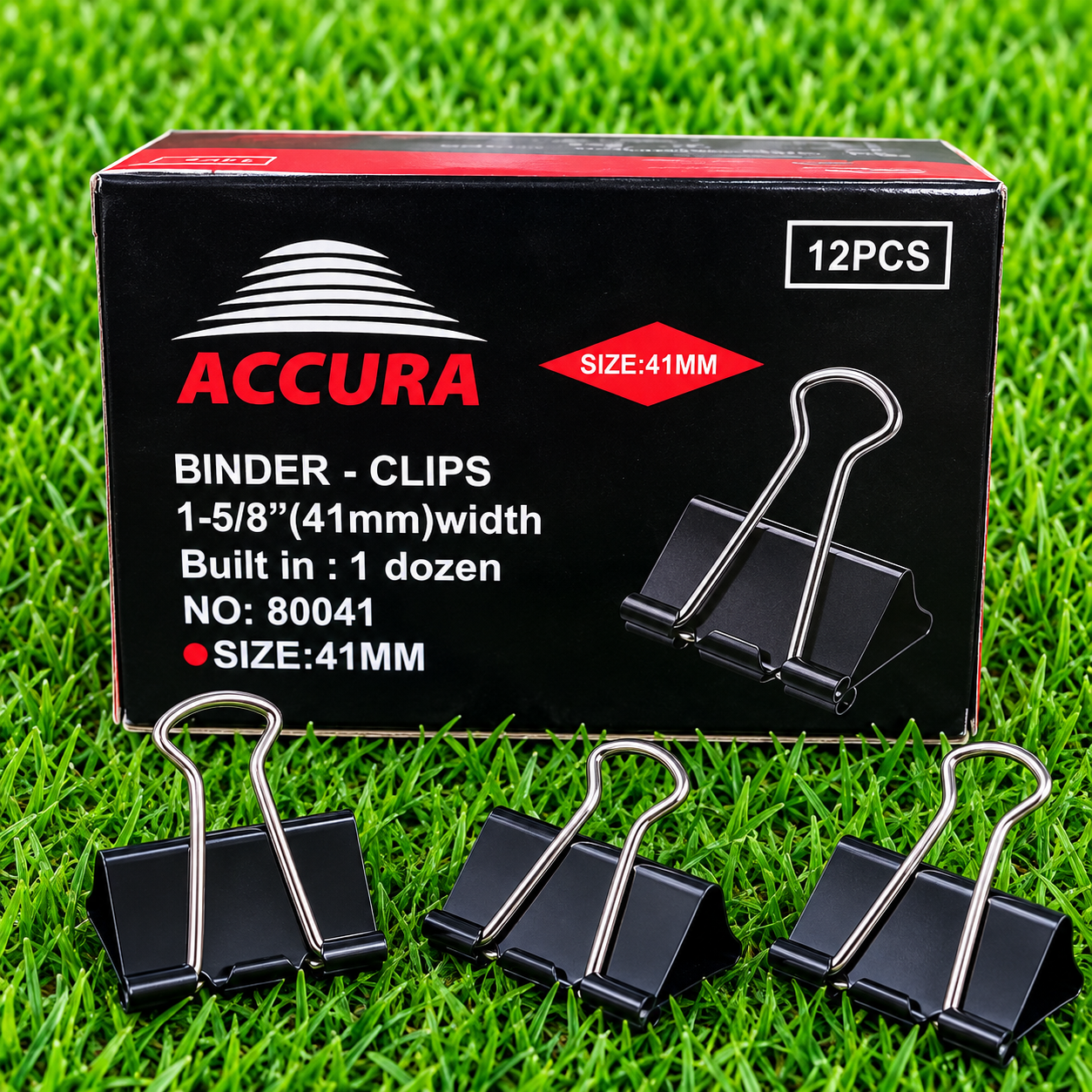 Accura Binder Clips 41mm (12 Pcs)