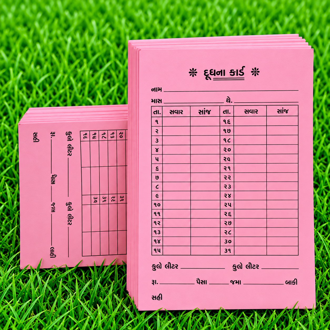 Dudh na Card | Cash Memo Pad