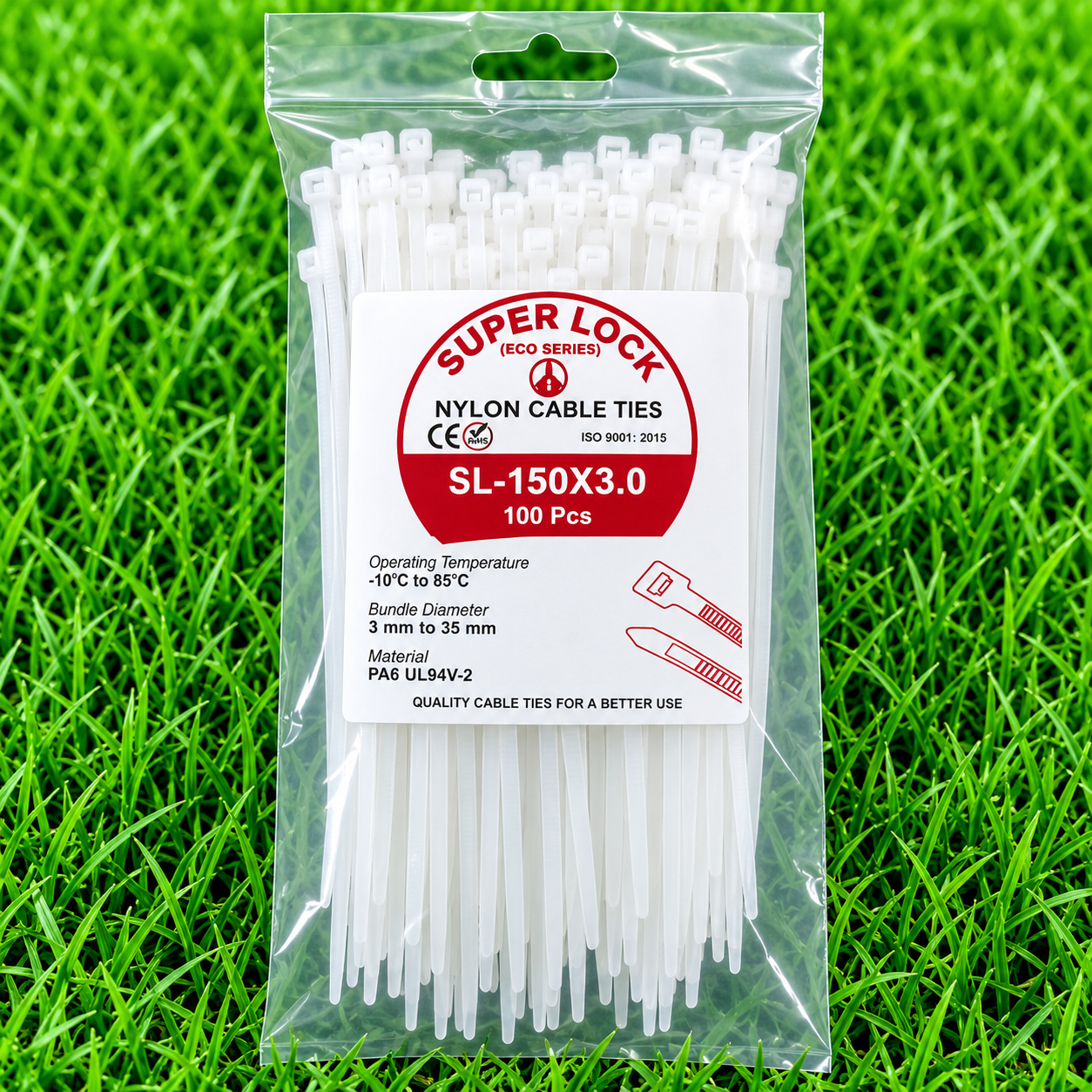 Super Lock Nylon Cable Ties (SL-150X3.0)