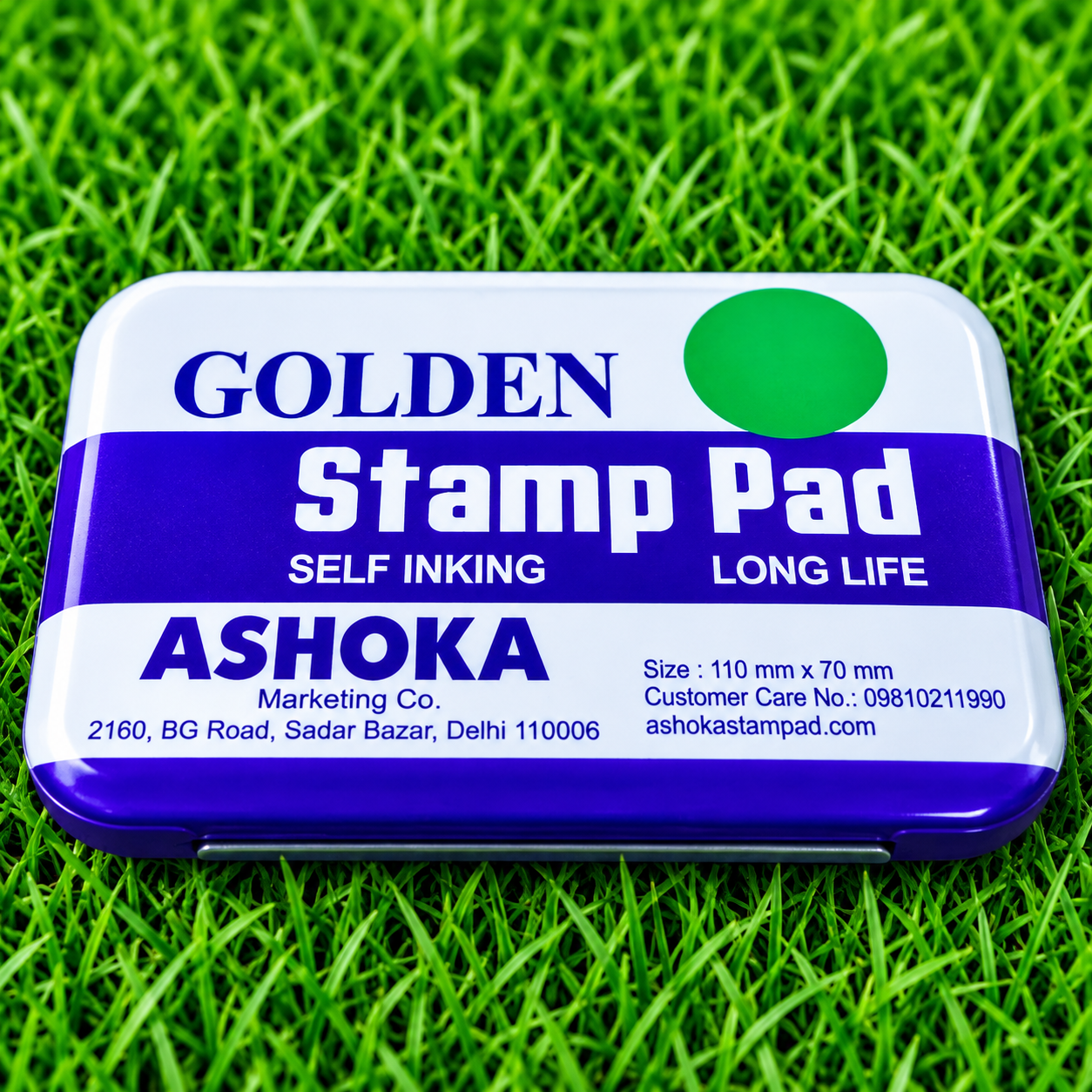 Golden Premium Self-Inking Stamp Pad (110 mm x 70 mm)
