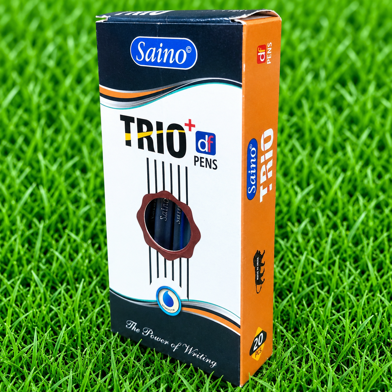 Saino Trio+ DF Blue Ink Ball Pens Value Pack (20 Pens)