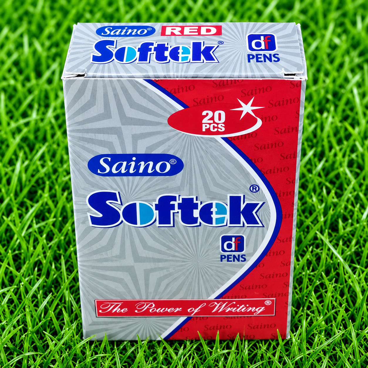 Saino Softek DF Red Ink Ball Pens Value Pack (20 Pcs)