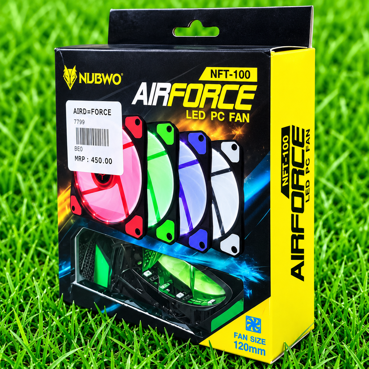 NUBWO | AIRFORCE | NFT-100 | LED PC Fan – 120mm