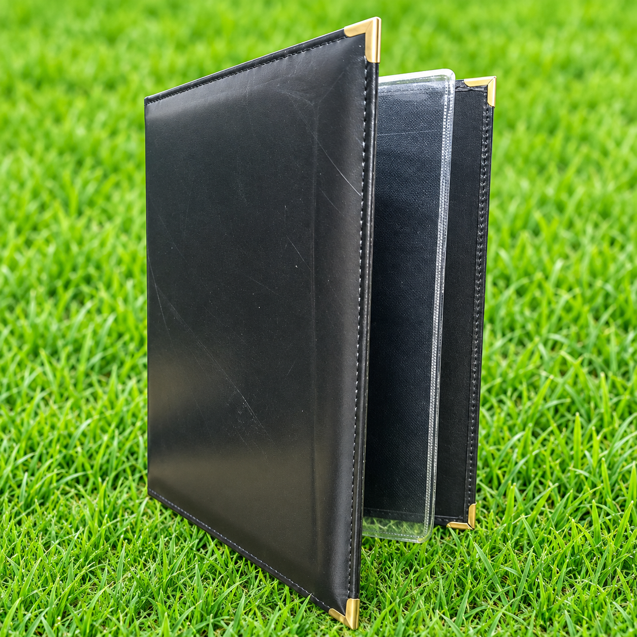 PU Leather Menu Cover | Black